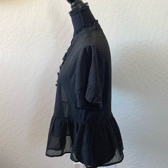 Polka dot peplum top - Picture 3 of 8